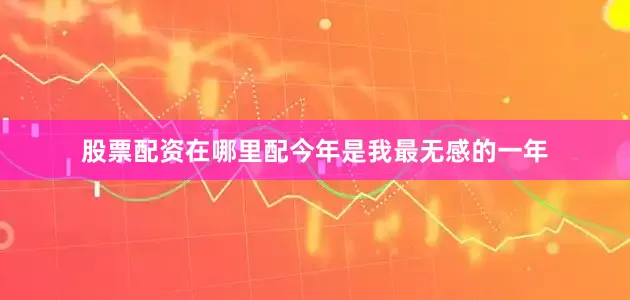 股票配资在哪里配今年是我最无感的一年